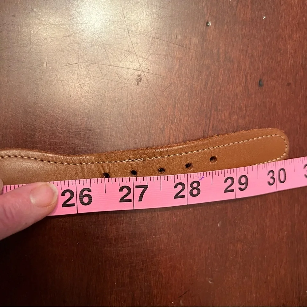 Vintage Preston belt pirate skulls fabric leather trim EUC